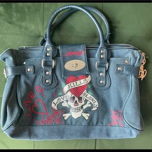 Vintage Ed Hardy purse- Love Kills Slowly